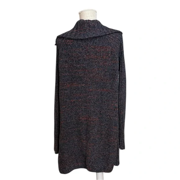 PrAna Full Zip Up Knit Sweater Cardigan Blue Rust Marled Womens L - Picture 4 of 11